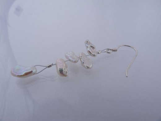 Zarte Perlenkette oder Armband und Ohrringe - 89 cm lang -