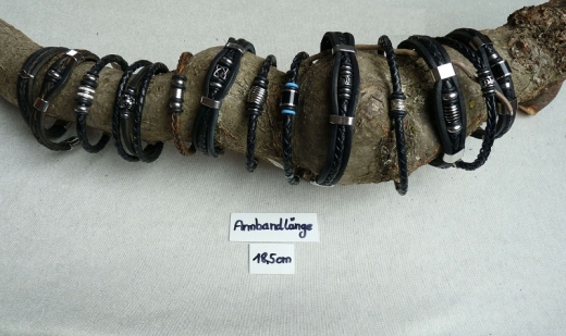 Herren Leder Armbänder 18,5 cm lang