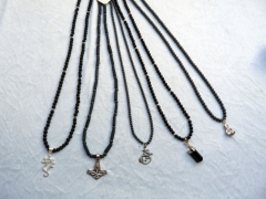 Herren Halskette mit Edelstahlzwischenteile 3/4 mm Leder